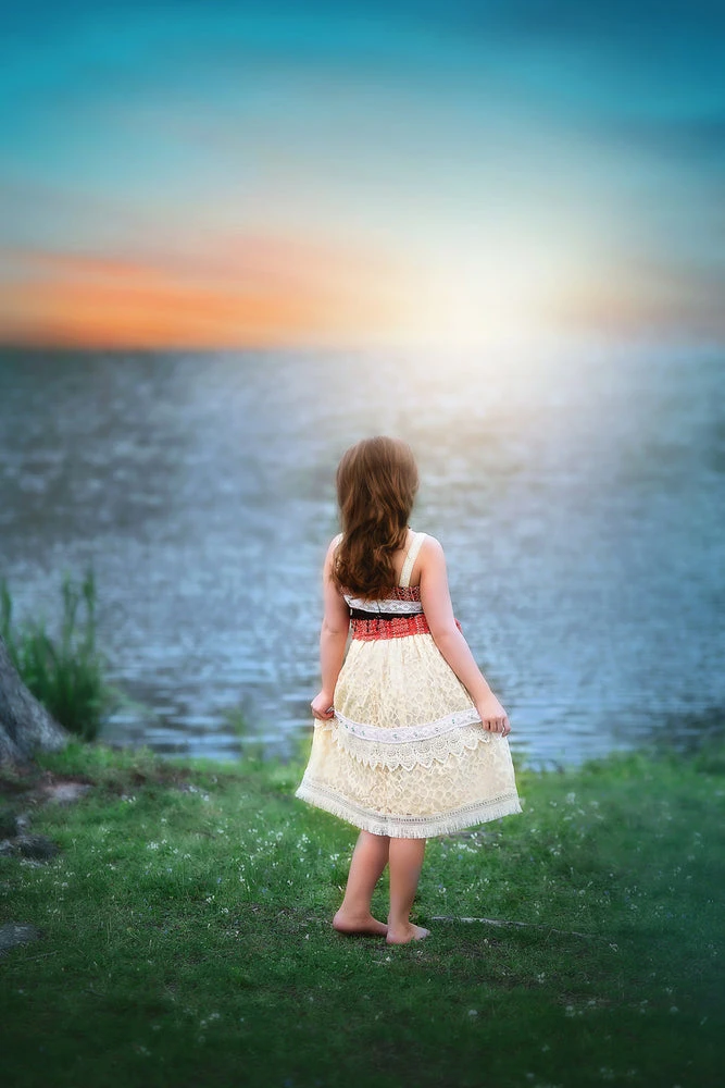 HAWAIIAN PRINCESS DRESS & NECKLACE SET - Image 3