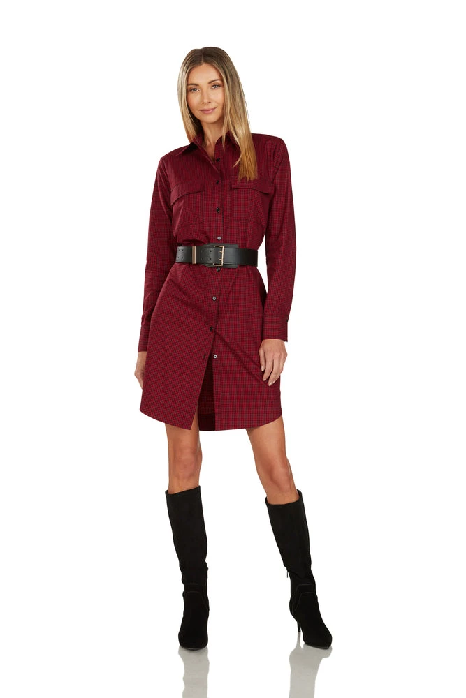 TINLEY BUTTON FRONT SHIRT DRESS - Image 3