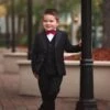 BOYS SAVILLE ROW BLACK TUXEDO 3PC. SET