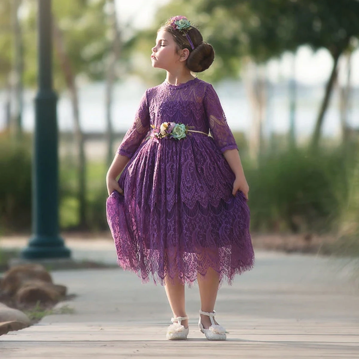 BELLA RAFAELA DRESS & BELT SET HYACINTH - Image 3