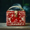 RED ACRYLIC JEWELED PURSE