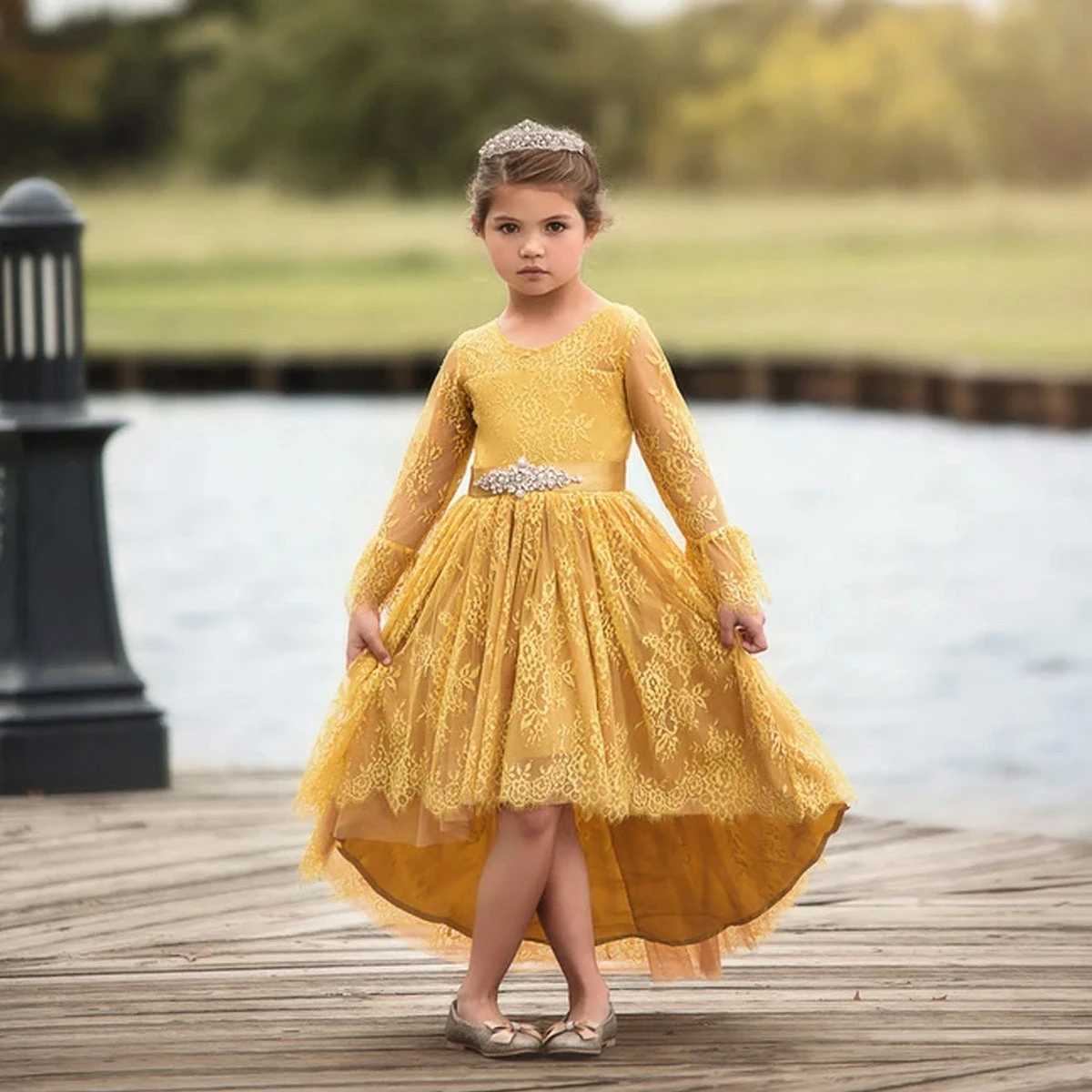 AINSLEY DRESS & BELT SET SUNFLOWER - Image 5