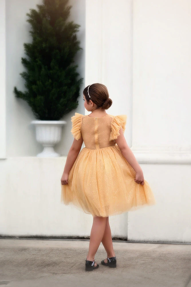 MILLY DRESS SPARKLING CHAMPAGNE - Image 3