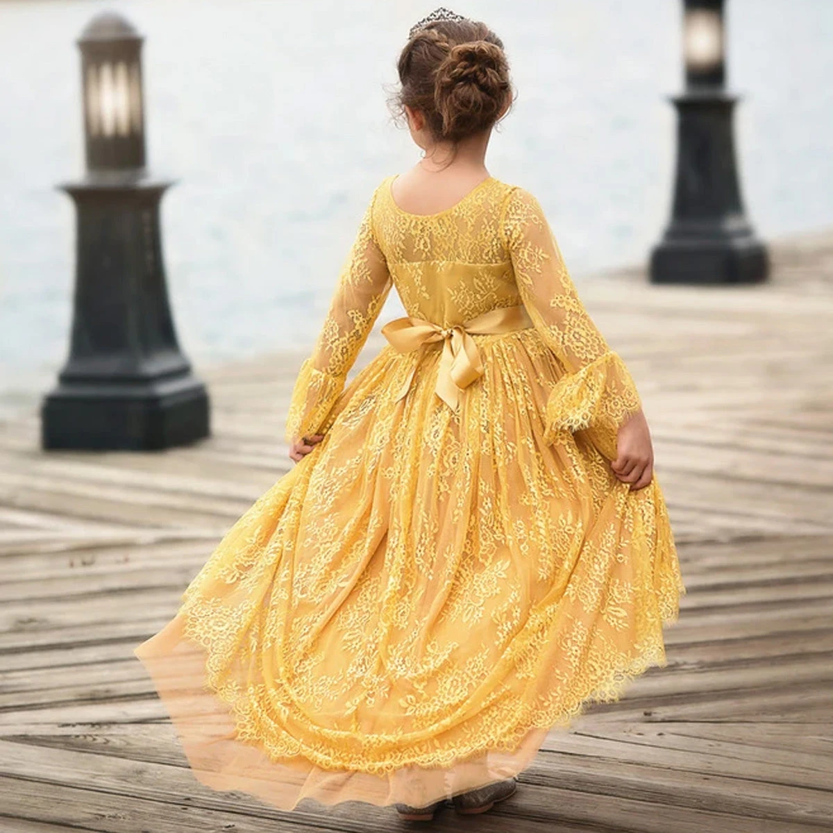 AINSLEY DRESS & BELT SET SUNFLOWER - Image 7