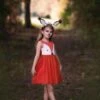 OH DEER DRESS & HEADBAND SET