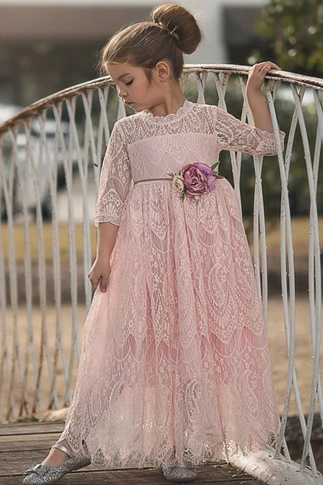 BELLA RAFAELA GOWN & BELT SET PINK - Image 2