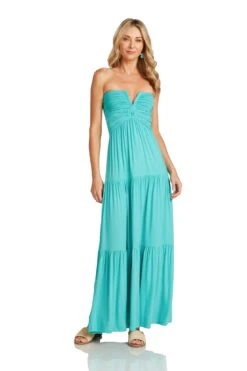 LUCILLE MAXI DRESS TURQUOISE