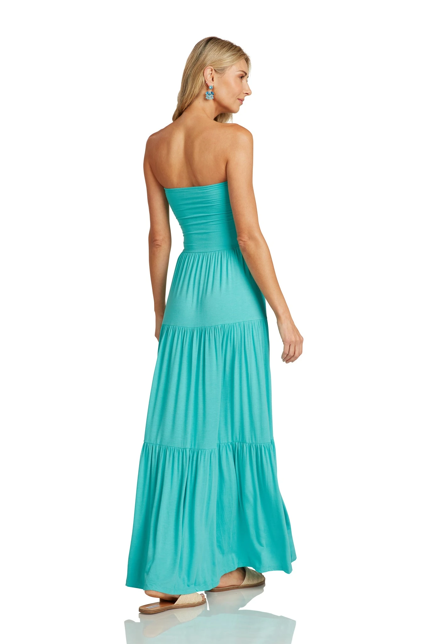 LUCILLE MAXI DRESS TURQUOISE - Image 4