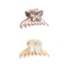 MARIPOSA HAIR CLAW SET OF TWO PINK/ORANGE
