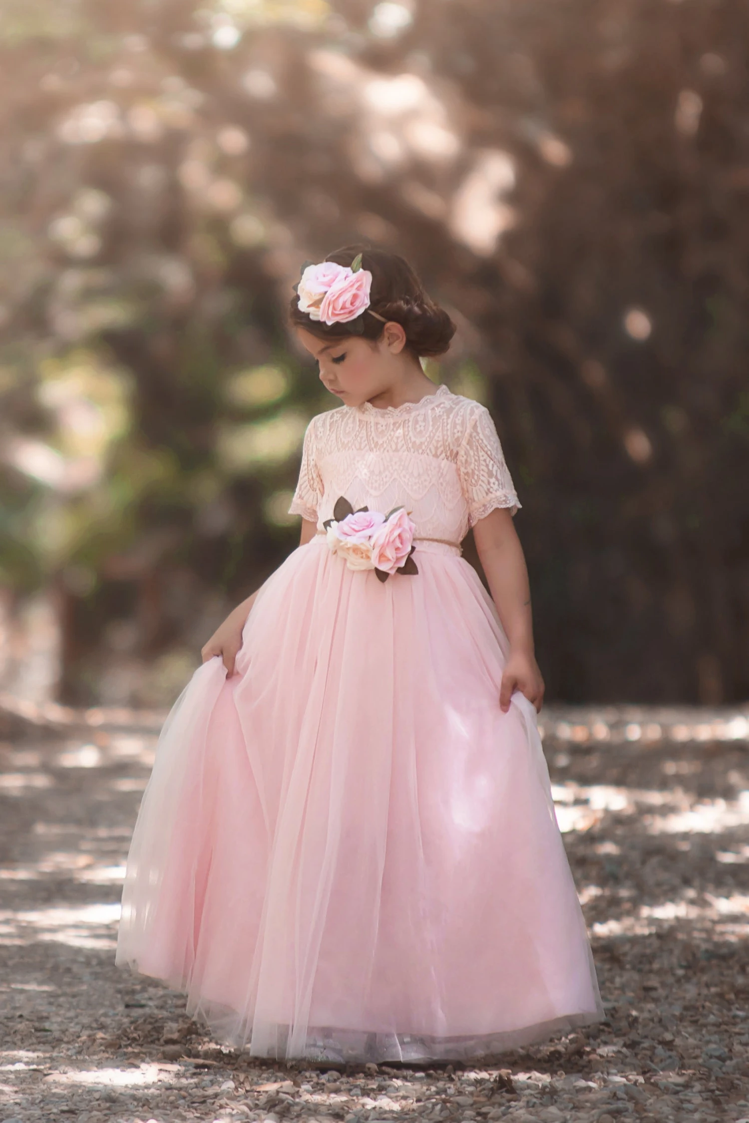 GRACIE GOWN & BELT SET PINK - Image 6