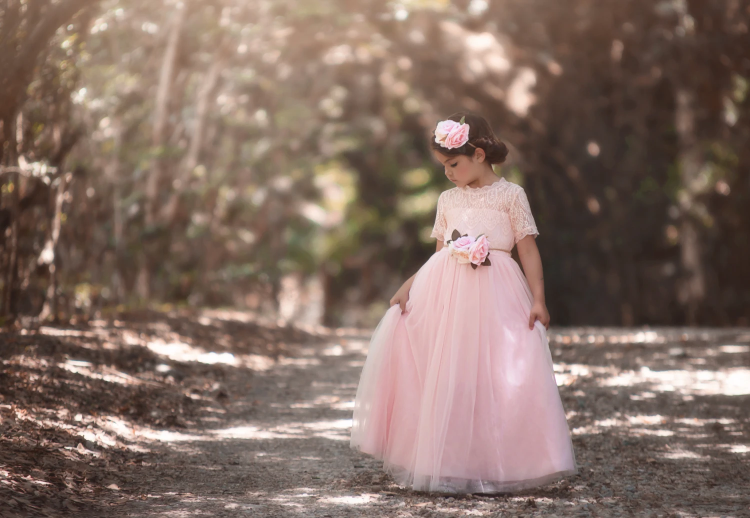 GRACIE GOWN & BELT SET PINK - Image 4