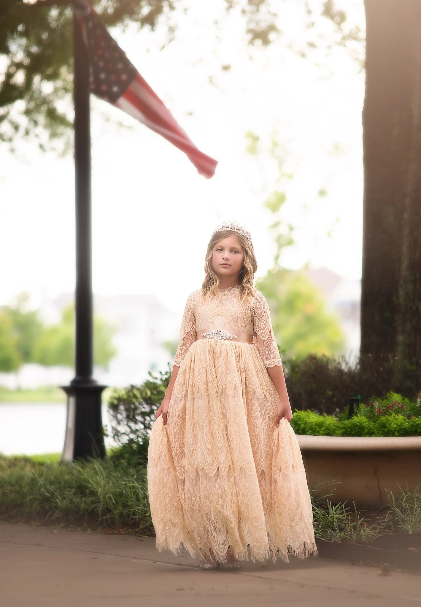 BELLA RAFAELA GOWN & BELT SET BUTTERSCOTCH - Image 2