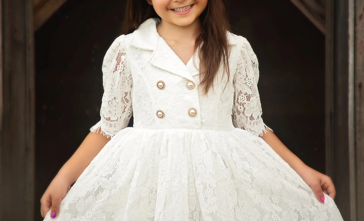 COLLETTE DRESS WHITE - Image 2